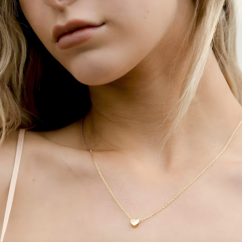 NOVELLA hjärthalsband 14K Guld & Silver