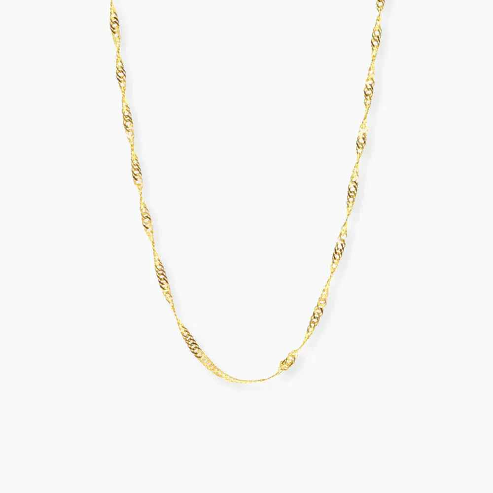 ELENOR Kedjehalsband – Tunn Tvinnad Kedja i Guld & Silver - Sacred Valor