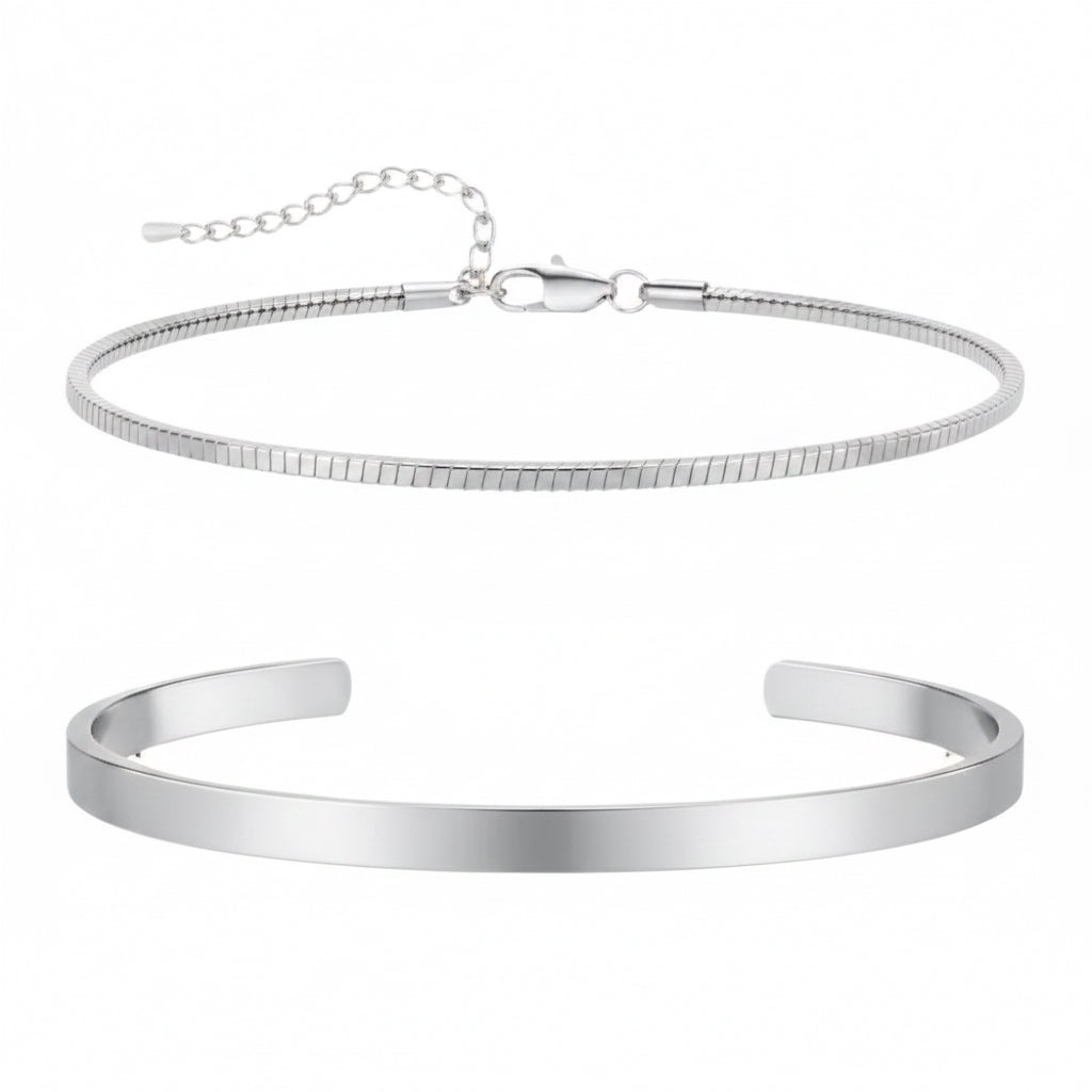 STRATA Armbandset – Staplingsbara Herrarmband i Guld & Silver | Sacred Valor