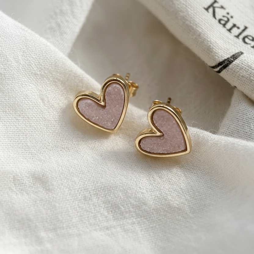 LUNARIA Örhängen med Guldkant – Nickelfria Studs | Sacred Valor - Sacred Valor