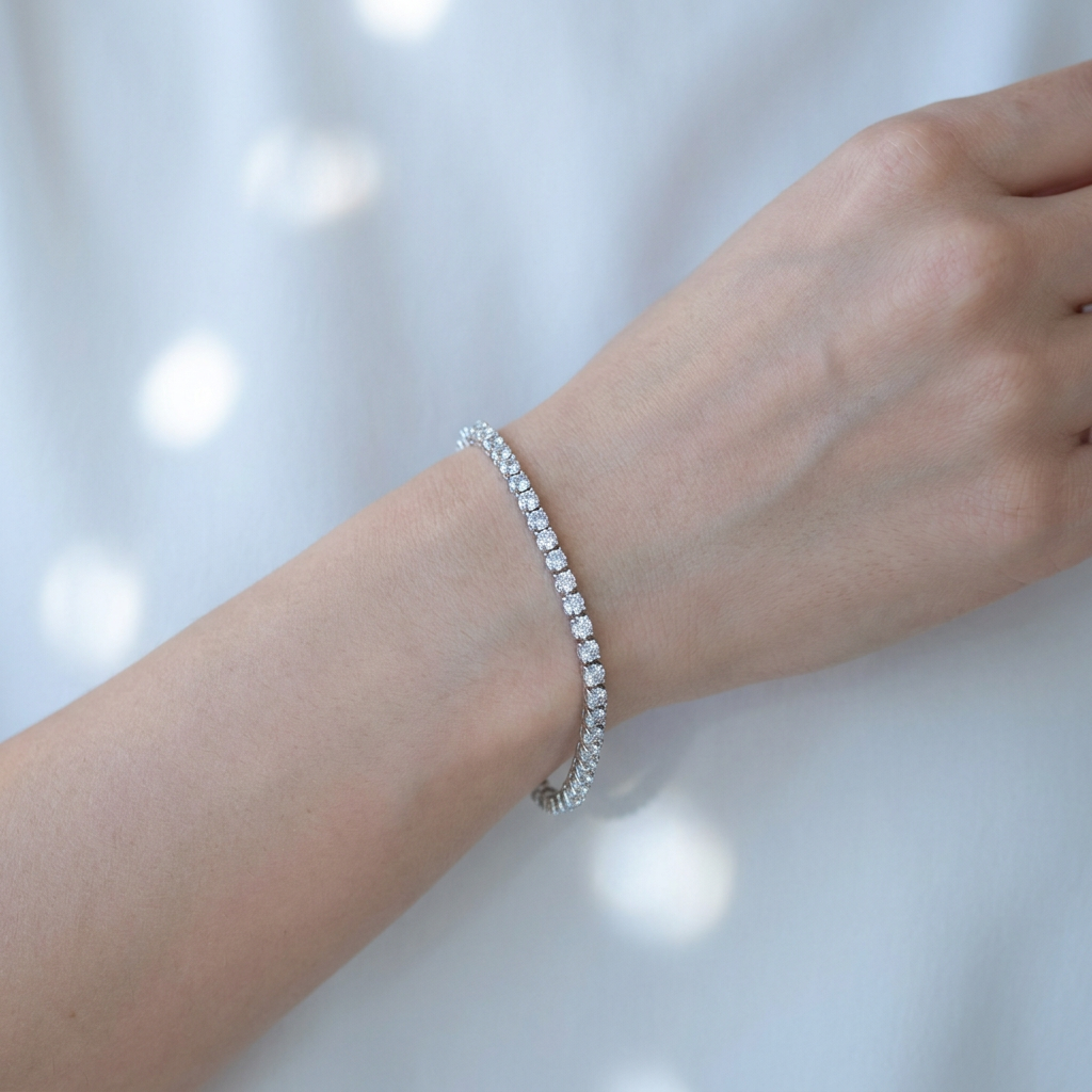 SOLENZA Tennisarmband – I Guld, Silver och Roséguld med Zirkonistenar
