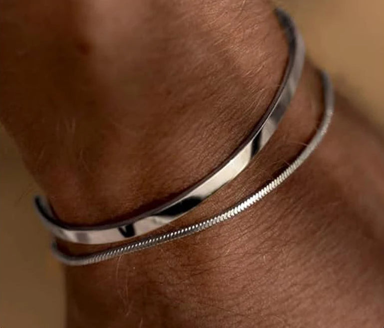STRATA Armbandset – Staplingsbara Herrarmband i Guld & Silver | Sacred Valor