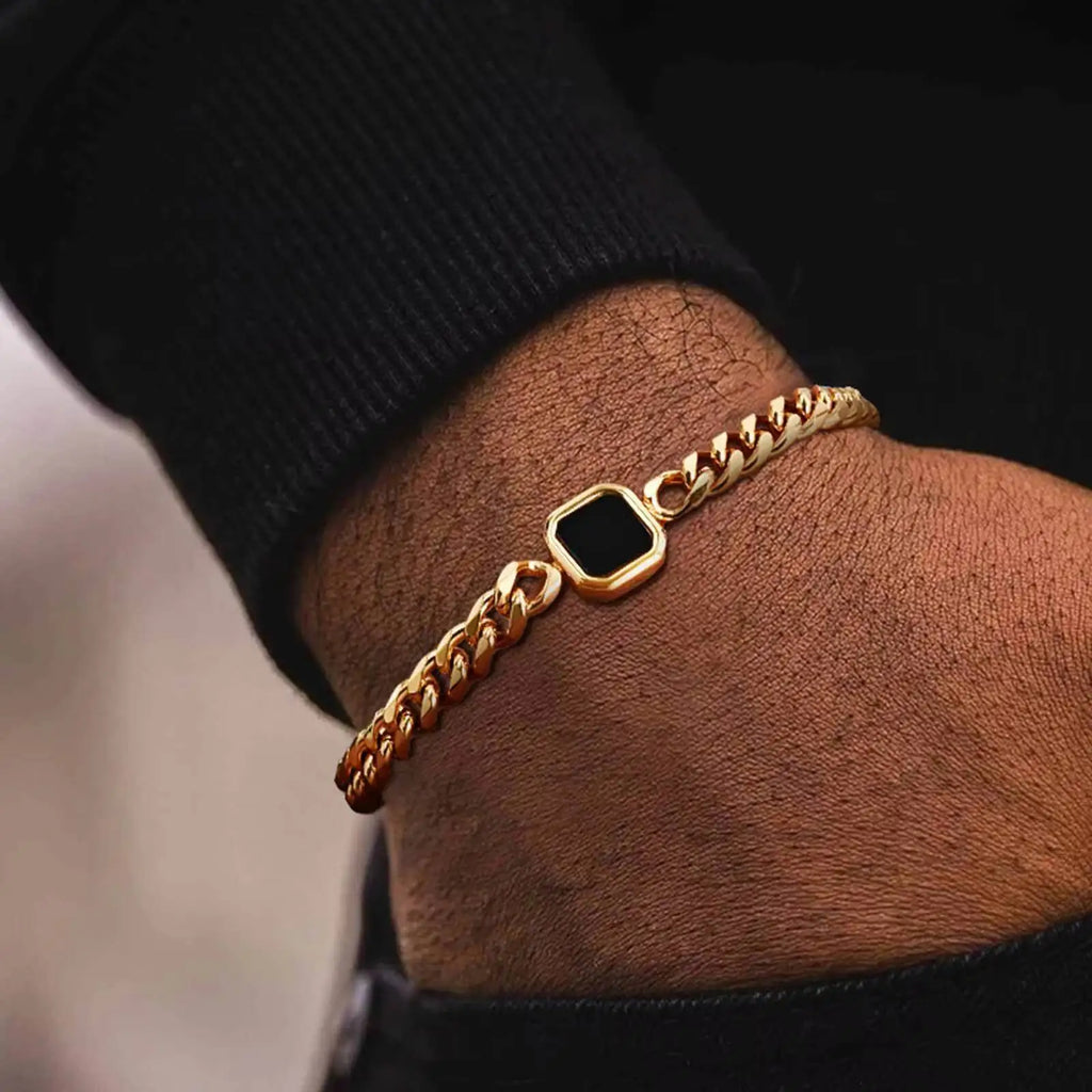 HEXA Armband – Justerbart Kedjearmband för Herr i Guld & Silver | Sacred Valor