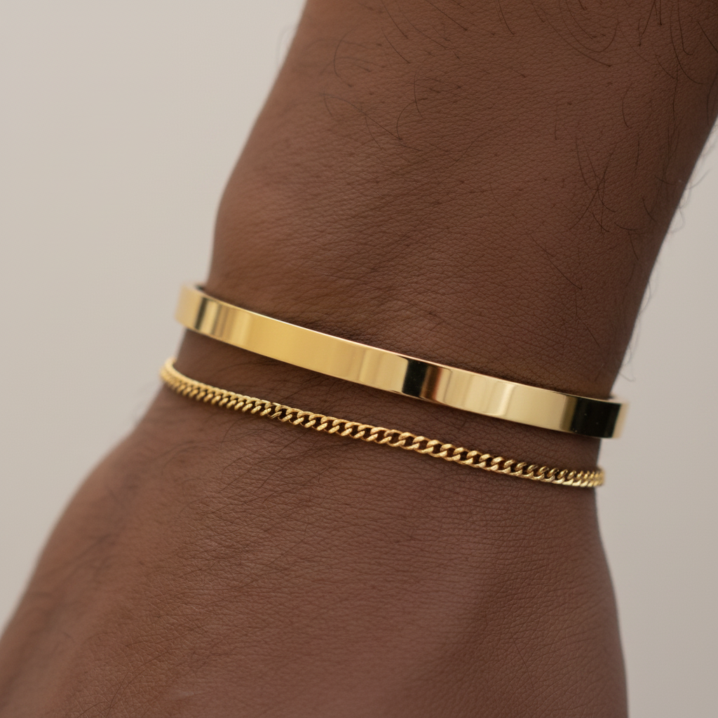 STRATA Armbandset – Staplingsbara Herrarmband i Guld & Silver | Sacred Valor