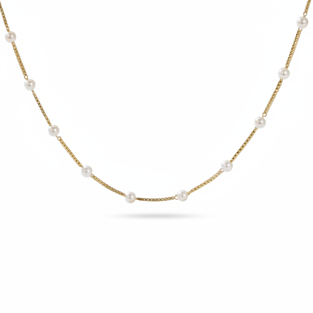 AURELIA Halsband – Gyllene Halsband med Polerad Finish. - Sacred Valor