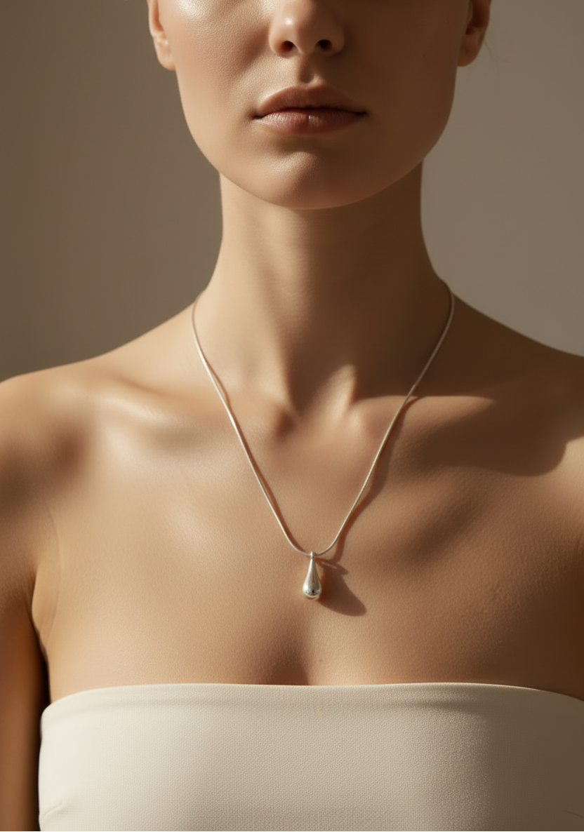 SERA Vattendropps-halsband – Äkta Silver